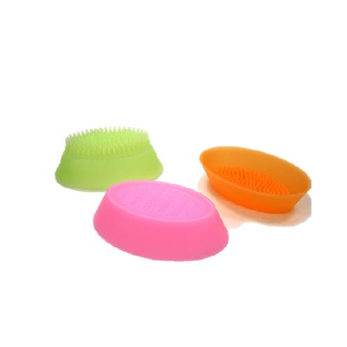 Silicone soap tray brush